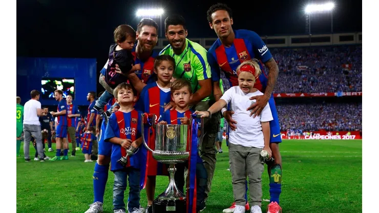 Neymar, Messi y Suárez, juntos en el Barcelona