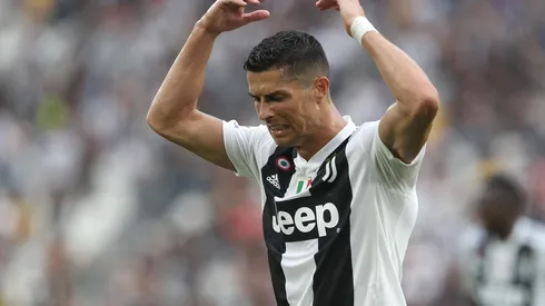 Cristiano Ronaldo, enojado por no poder anotar con la Juventus