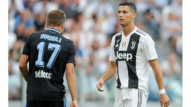 FELICIDAD PLENA NO. La primera reacción de Cristiano Ronaldo al 2-0 de Juventus no fue de alegría (Foto: Getty).