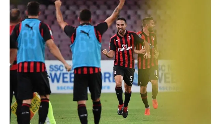 FESTEJÓ COMO LOCO. Bonaventura va a festejar con sus compañeros en el banco de suplentes.