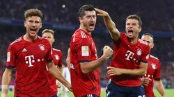 AQUÍ ESTÁN LOS CAMPEONES. Todos celebran el 2-1 de Bayern Múnich ante Hoffenheim (Foto: Getty).