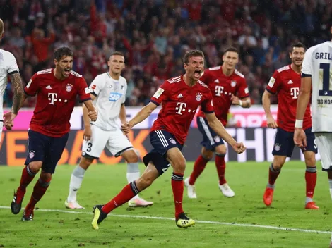 Müller marcó el primer gol en la vuelta de la Bundesliga y lo festejó como loco