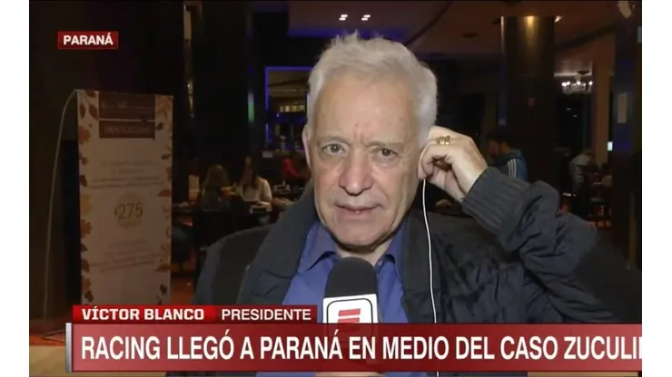 Victor Blanco: "No sé lo que pasó con Zuculini, me estoy poniendo al tanto"