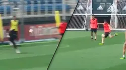El atajadón de Courtois a Bale en el entrenamiento del Real Madrid