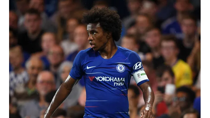 CAPITÁN. Willian con la cinta durante la pretemporada del Chelsea (Foto: Getty).