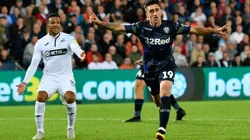 Pablo Hernández festeja el segundo empate.