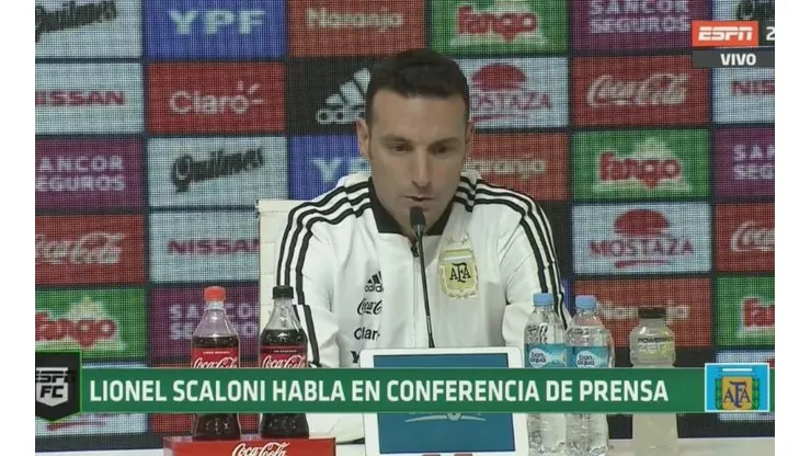 Foto de Scaloni, entrenador de la Selección Argentina.