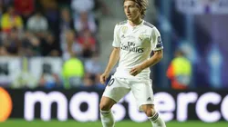Modric en la Supercopa de Europa ante el Atlético Madrid