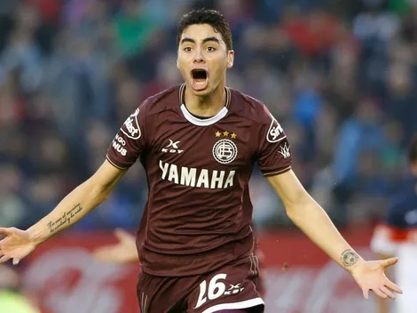 Almirón, ex Lanús, se sacó la camiseta para gritar su gol y se vio su enorme tatuaje de River