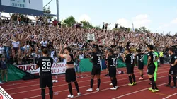 Eintracht Frankfurt agradeciendo a su afición.