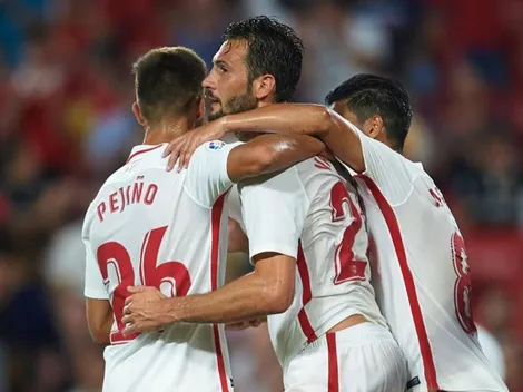 Taco, golazo y locura del 'Mudo' Vázquez para Sevilla