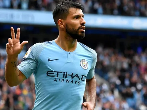 Imparable: el tercer gol de Agüero para el City fue de taco, en el aire y sin mirar