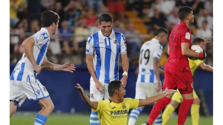 Héctor Moreno con la Real Sociedad vs. Villarreal