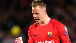 SIEMPRE DA QUE HABLAR. Ter Stegen volvió a dar confianza en el fondo del Barcelona (Foto: Getty).