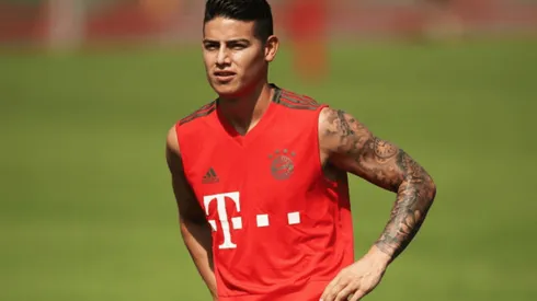 NUEVA TEMPORADA. James Rodríguez durante el entrenamiento del Bayern Múnich.