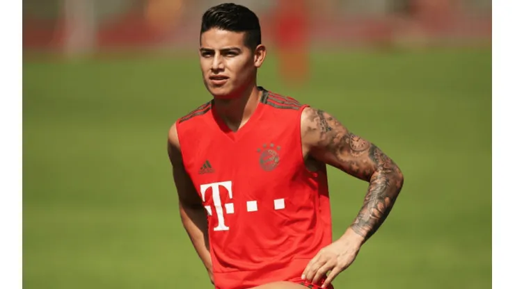 NUEVA TEMPORADA. James Rodríguez durante el entrenamiento del Bayern Múnich.