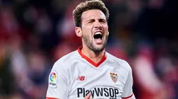 Franco Vázquez con la camiseta de Sevilla.