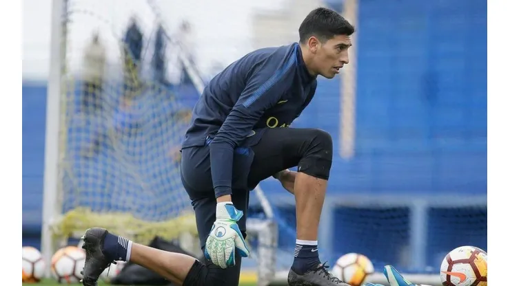 A UN PASO DE LA SELECCIÓN. Esteban Andrada durante uno de los entrenamientos de Boca.