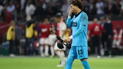 Guillermo Ochoa triste en el Standard Lieja de Bélgica.