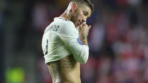 Sergio Ramos en la final frente al Atlético