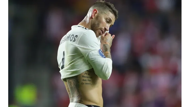 Sergio Ramos en la final frente al Atlético