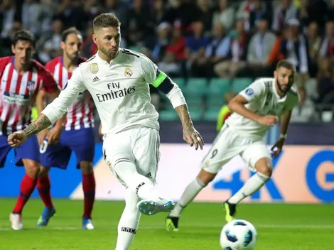 En tres pasos, Sergio Ramos confundió a Oblak y de penal marcó el 2-1