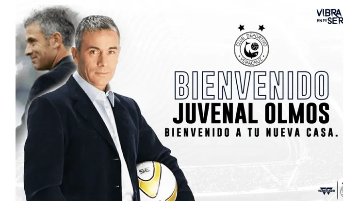 Juvenal Olmos confirmado como nuevo DT del Veracruz.