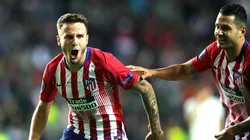 GOLAZO. Saúl se llena la garganta de gol después de anotar el 3-2 del Atlético Madrid (Foto: Getty).