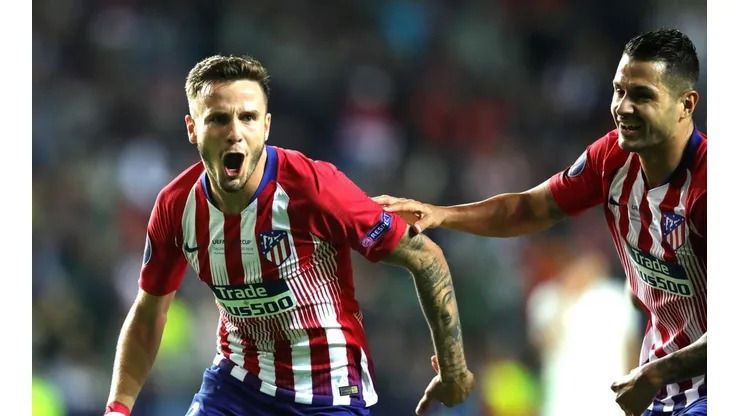 GOLAZO. Saúl se llena la garganta de gol después de anotar el 3-2 del Atlético Madrid (Foto: Getty).