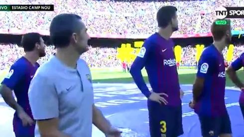 Valverde y Messi iban a hablar ¡pero los interrumpió la hinchada de Boca!