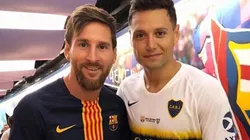Mauro Zárate se fotografió con Lionel Messi