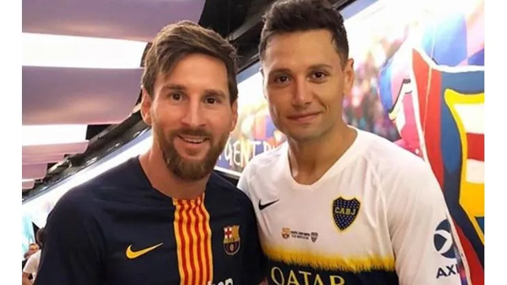 Mauro Zárate se fotografió con Lionel Messi