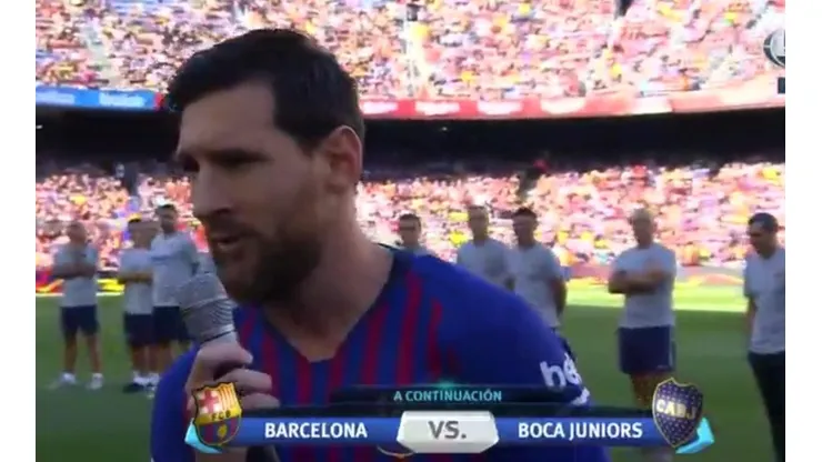 La promesa que hizo Messi minutos antes de enfrentar a Boca