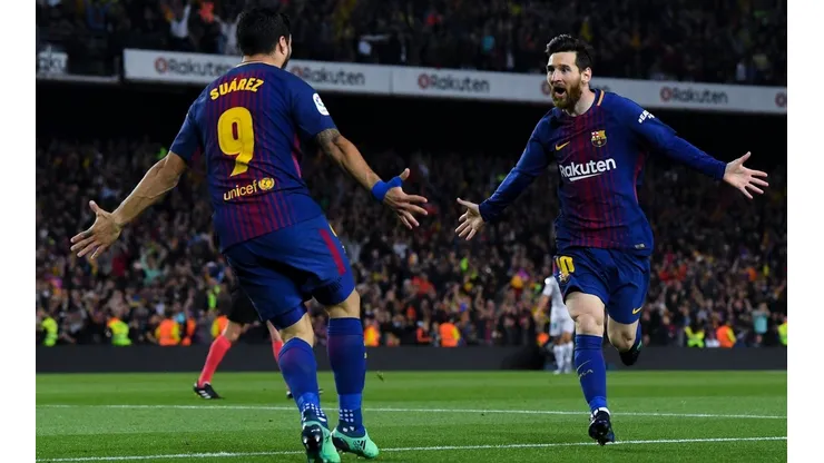Messi con Suárez en el Camp Nou