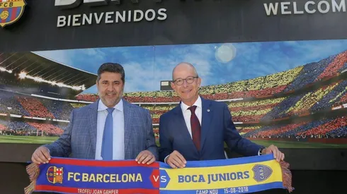 ¡Es una bomba! La bufanda del Boca-Barcelona que todo hincha del fútbol va a querer