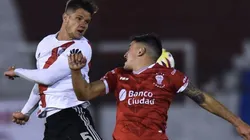 Diego Mendoza en el duelo ante River.