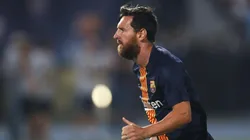 EMPEZÓ LA TEMPORADA. Messi en la previa de la Supercopa de España contra Sevilla.