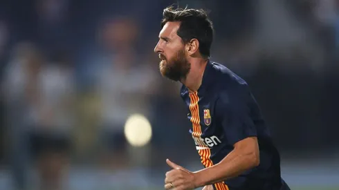 EMPEZÓ LA TEMPORADA. Messi en la previa de la Supercopa de España contra Sevilla.