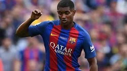 Marlon con la camiseta de Barcelona.