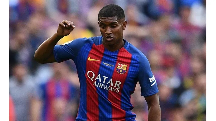 Marlon con la camiseta de Barcelona.