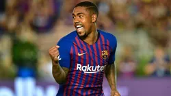 Malcom con la camiseta de Barcelona.