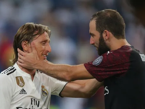 Lo extraña mucho: apenas terminó el partido, Modric fue abrazar a Higuaín