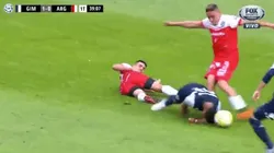 Foto de la jugada de Gimnasia y Argentinos.