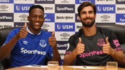 Foto de Yerry Mina en su presentación en Everton.