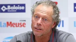 Michel Preud'homme en conferencia de prensa.