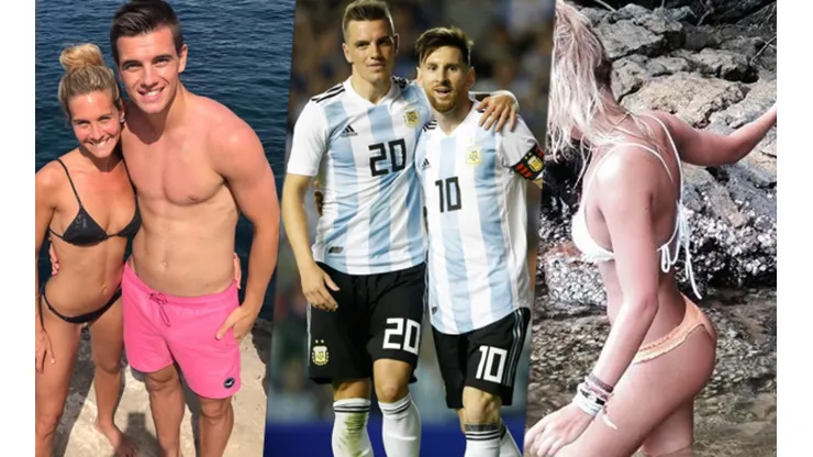 Foto de Giovani Lo Celso y su novia.
