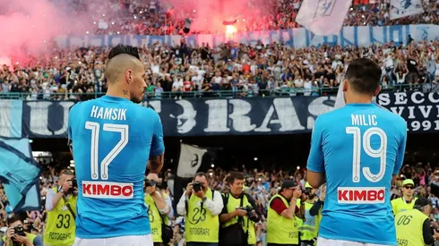 Foto de los jugadores de Napoli.
