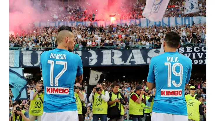 Foto de los jugadores de Napoli.