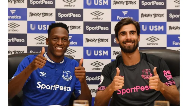 El defensor de la Selección Colombia, Yerry Mina, firmó con el Everton por cinco temporadas.
