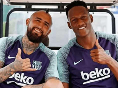 Ni siquiera jugaron juntos, pero Vidal se despidió de Mina